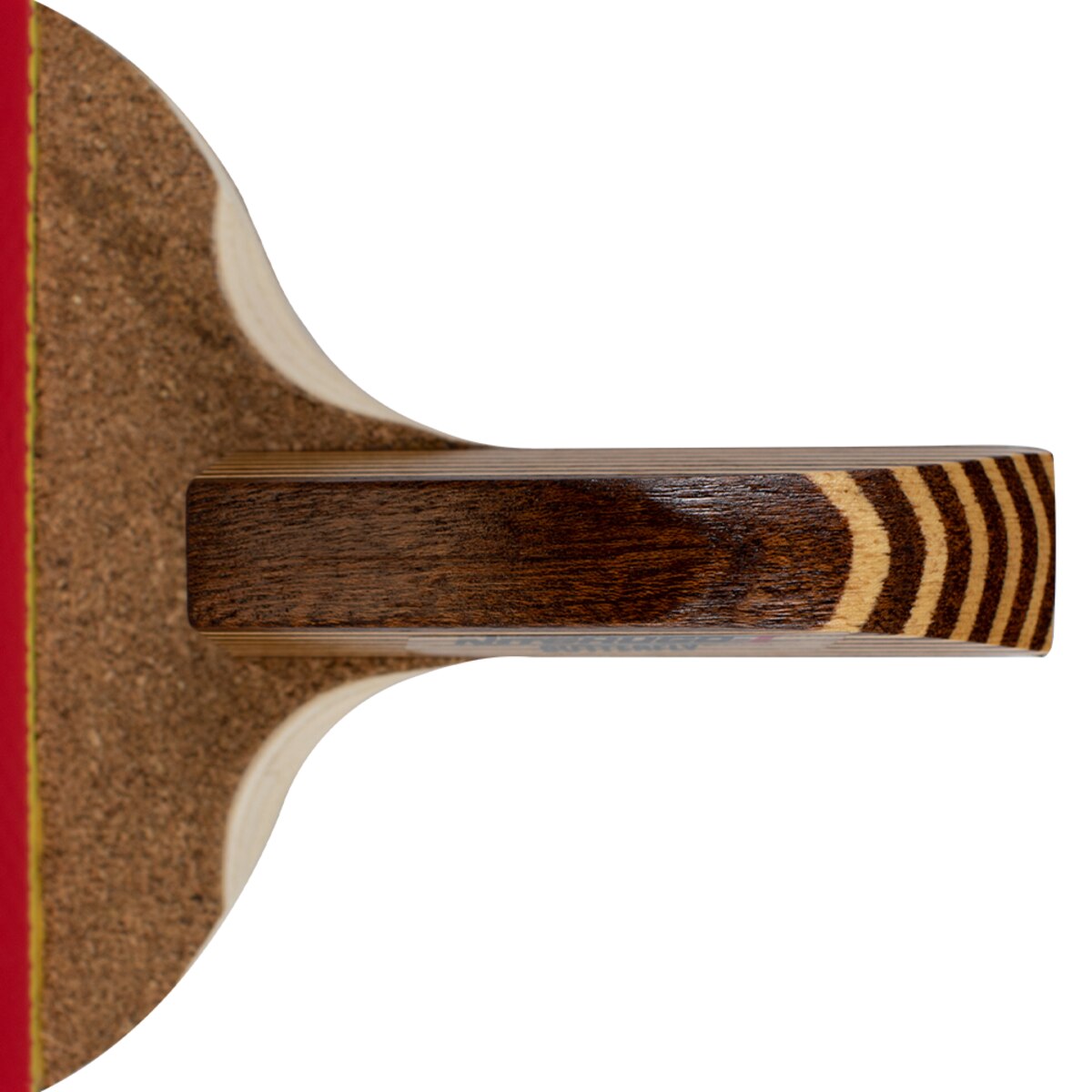 Butterfly Penhold Nitchugo Racket: Diagonal view of the handle